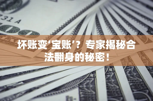 北京坏账变‘宝账’？专家揭秘合法翻身的秘密！